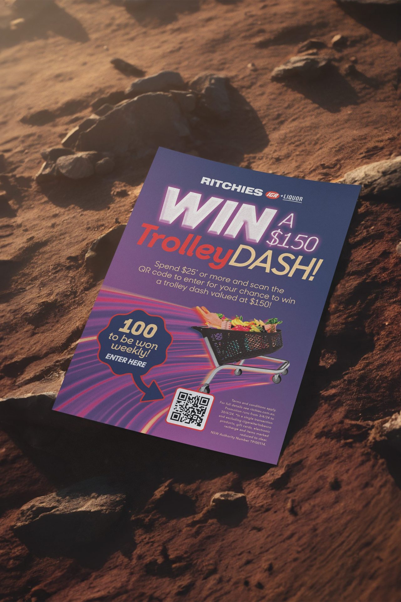 Poster mockup volcanic